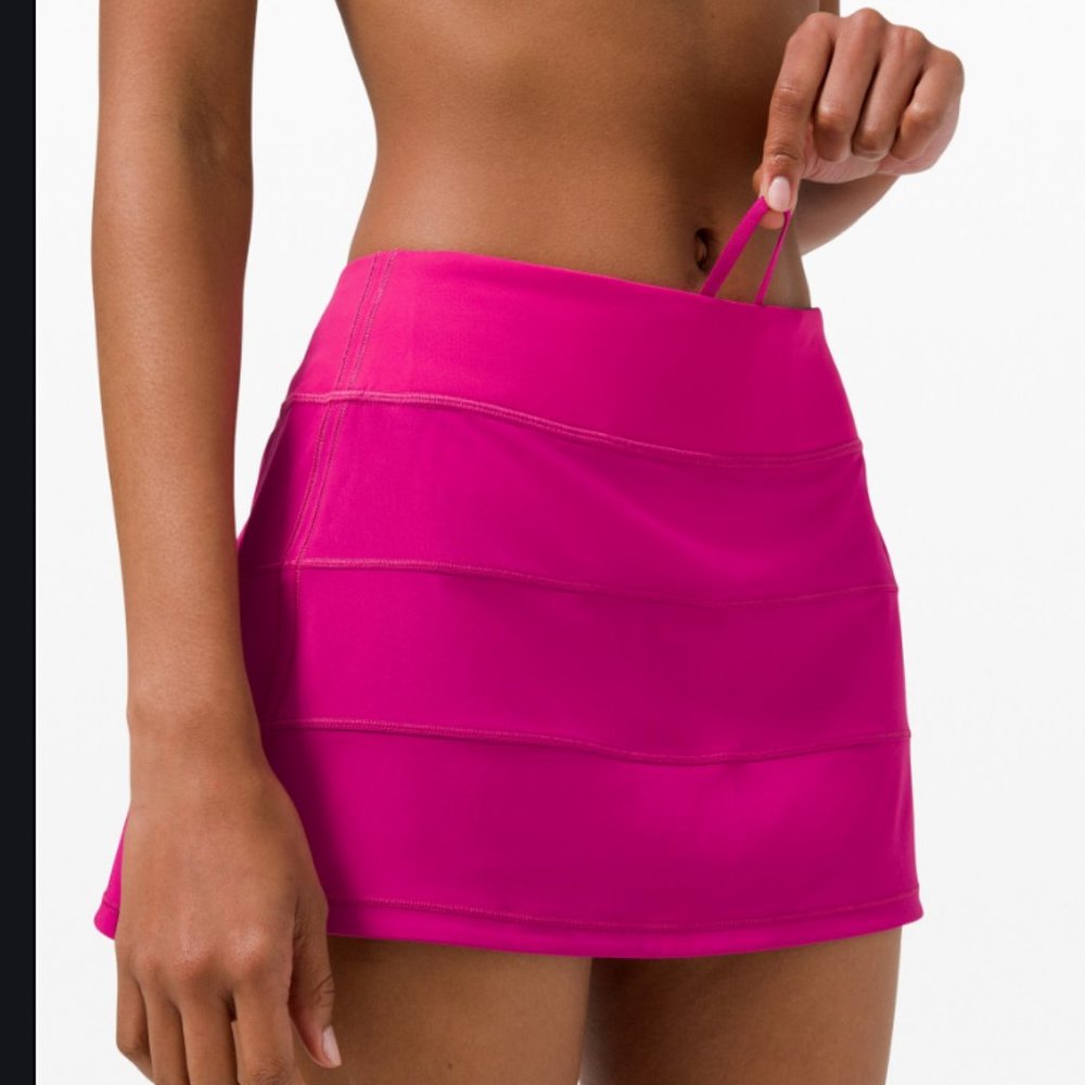NWT LULULEMON Pace Rival tennis Skirt SONIC PINK REGULAR LENGTH 12" 6 - Picture 7 of 8